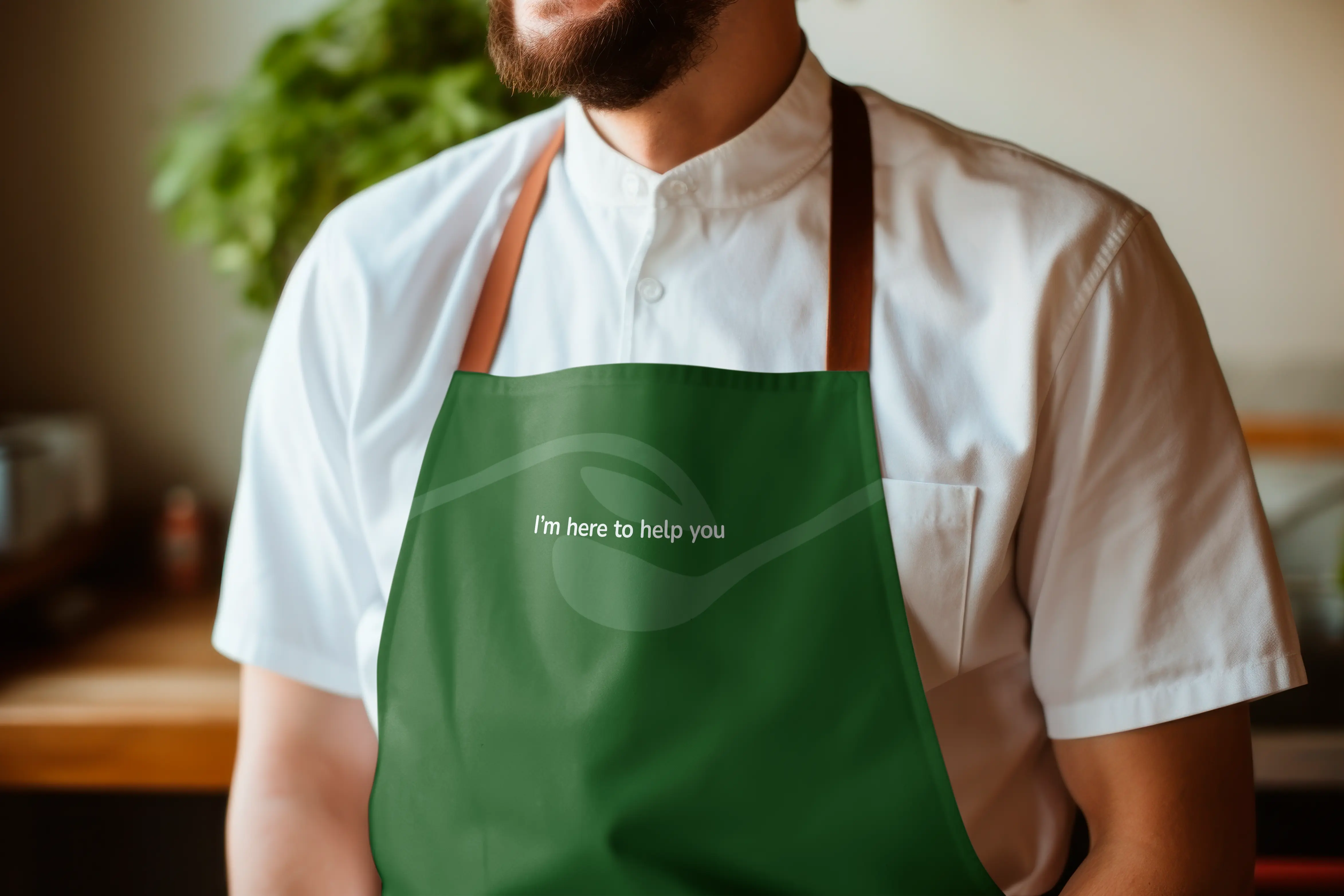 Soulka branded apron mockup