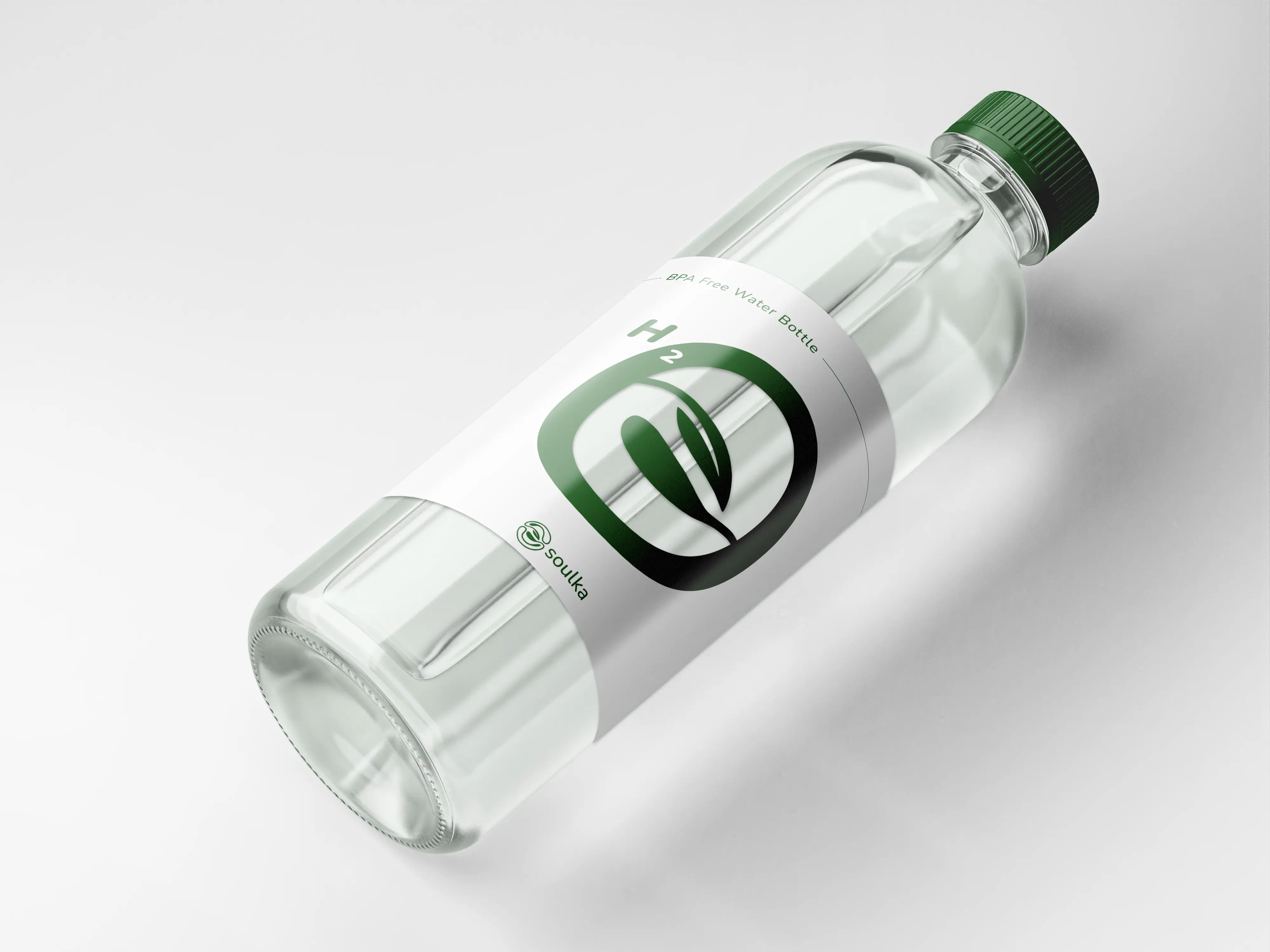Soulka branded water bottle mockup
